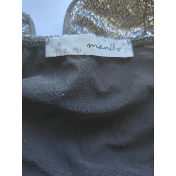 SMALL Sparkling Metallic Fringe Mini Dress Spaghetti Strap VNeck Party Night Out - Picture 9 of 13